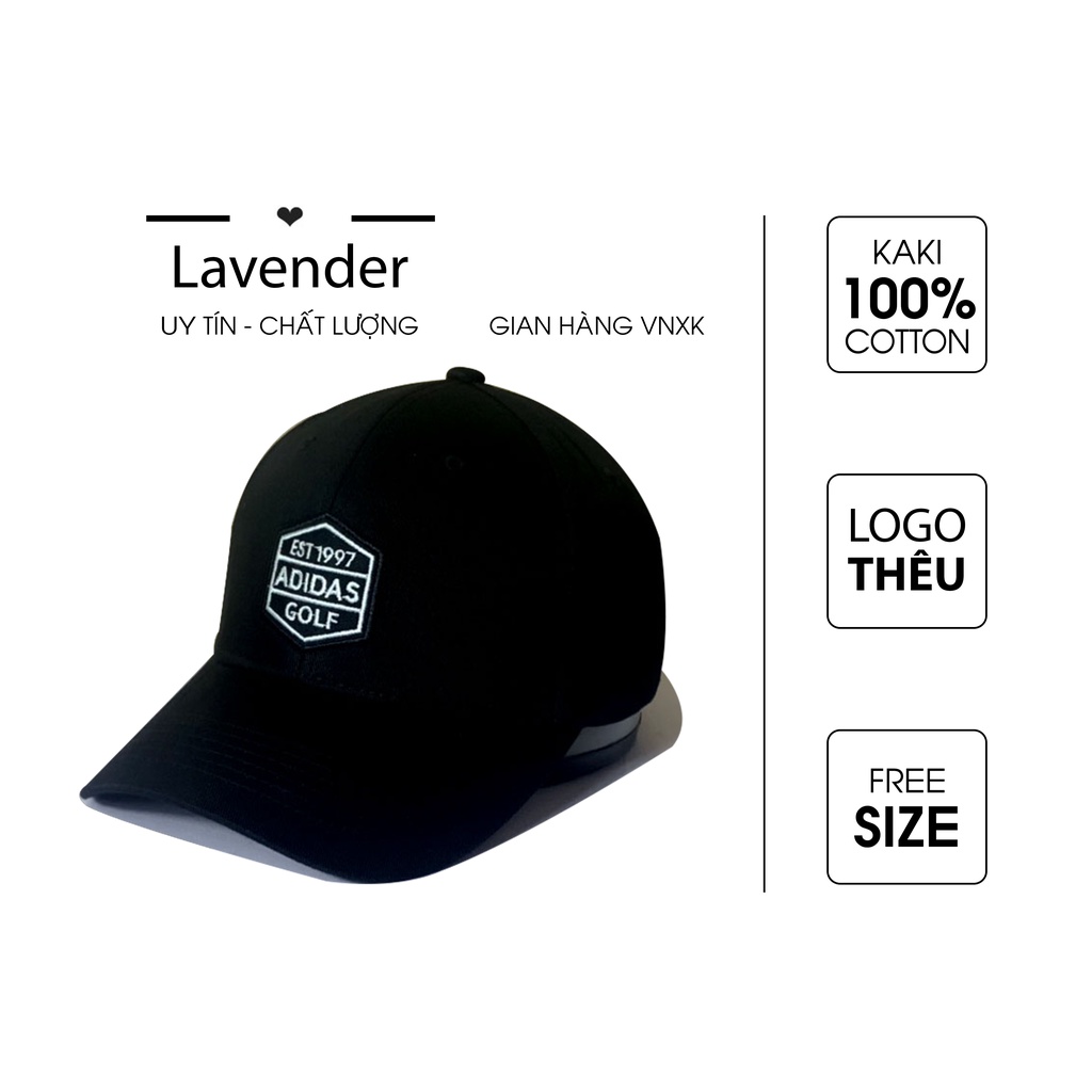 Nón kết Mũ lưỡi trai Adidas Gofd logo thêu dành cho nam nữ Free size