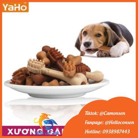 XƯƠNG GẶM CHO CHÓ THÚ CƯNG Yaho Veterinarian Recommended Mix vị Gói 240g Giúp sạch răng Thơm miệng Loại bỏ mảng bám