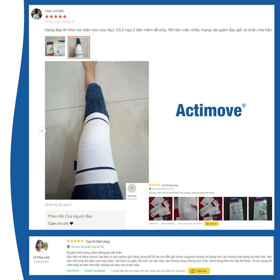 [CÓ QUÀ TẶNG] Bó gối chấn thương và thể thao Actimove GenuFast