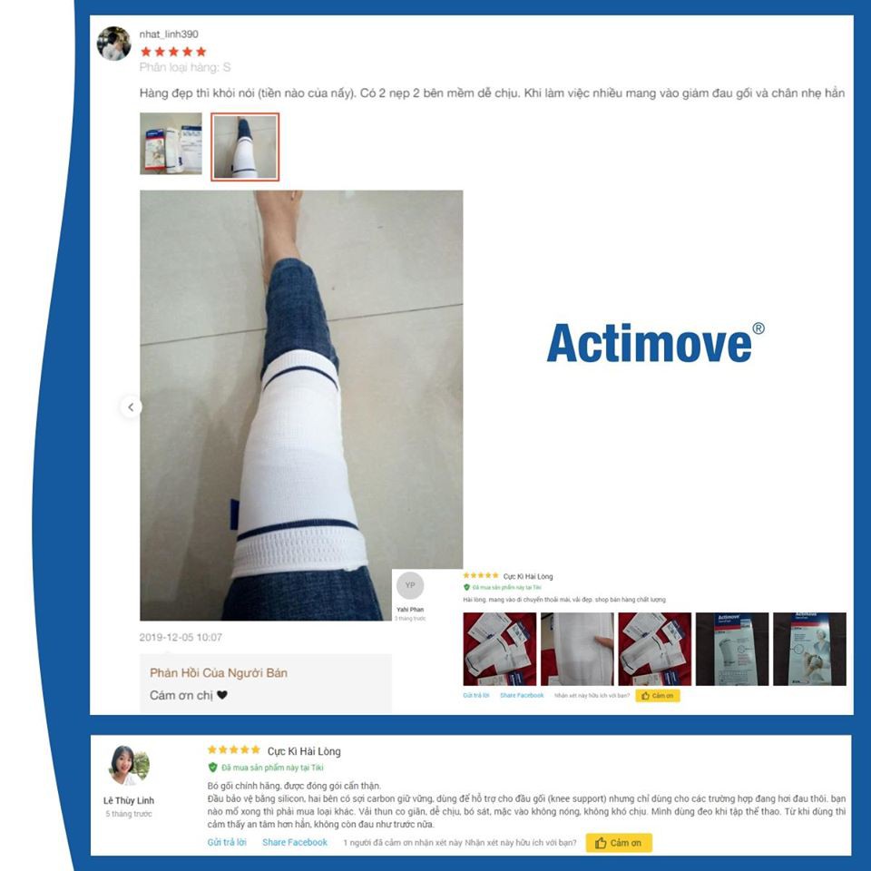 Bó Gối Actimove GenuFast, Màu Trắng. Nhập Khẩu Châu Âu (1 Cái)