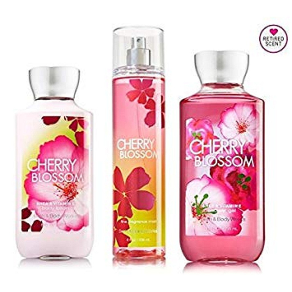 [Auth] Sản Phẩm Tắm Dưỡng Mịn Da Lưu Hương Toàn Thân Bath &amp; Body Works - Cherry Blossom