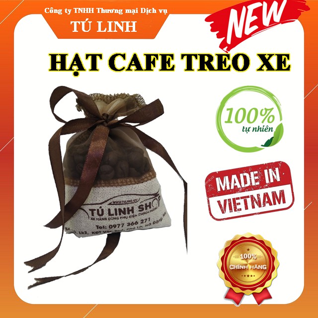 Túi thơm hạt cà phê treo xe ô tô, tủ quần áo, phòng khách, phòng bếp khử mùi ẩm mốc | BigBuy360 - bigbuy360.vn