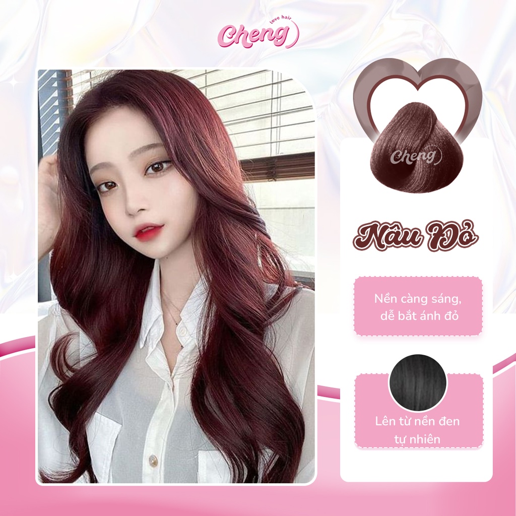 Thuốc Nhuộm Tóc Màu NÂU ĐỎ Không Tẩy | Chenglovehair, Chenglovehairs