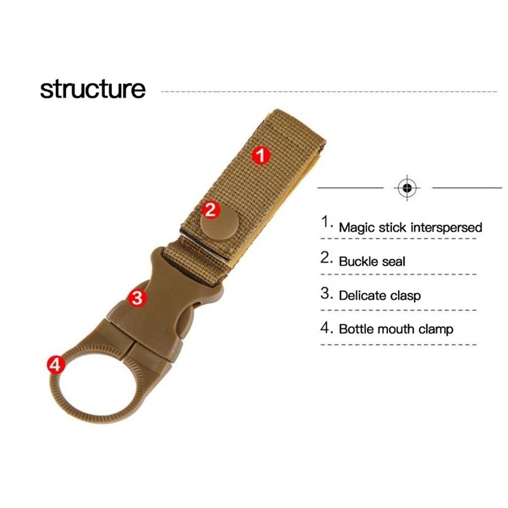 Phụ kiện giá đỡ bình nước bằng nylon gắn balo tiện dụng và bền