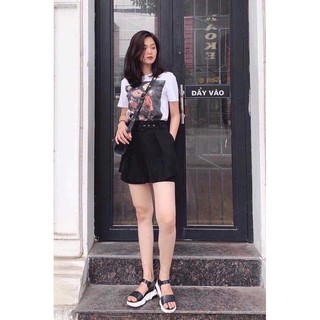 Quần váy kèm đai