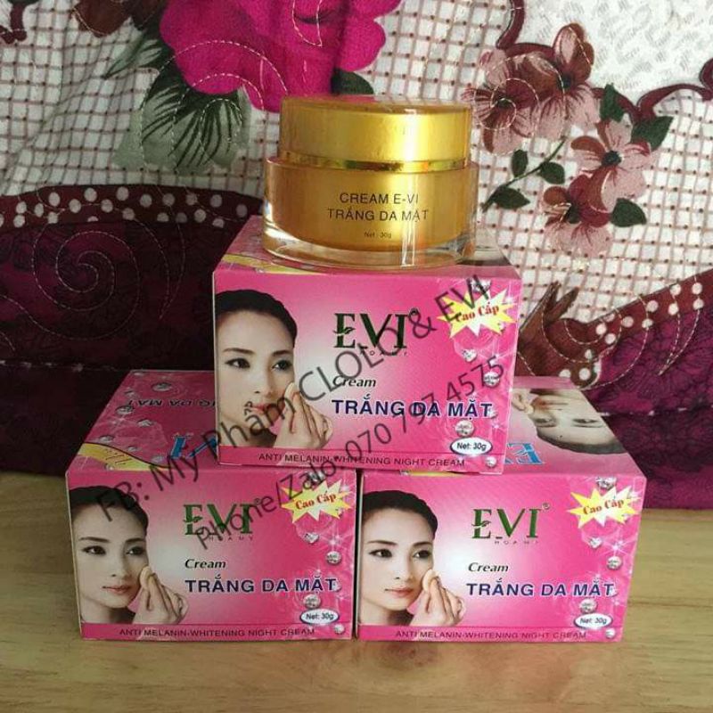 Kem Trắng Da Mặt EVi 30gr 175k