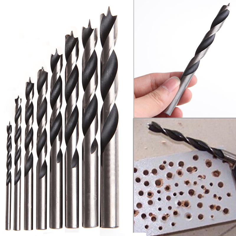 Bộ 8 Mũi Khoan HSS Kích Thước 3MM-10MM Chuyên Dụng Cho Chế Biến Gỗ / Kim Loại Mới