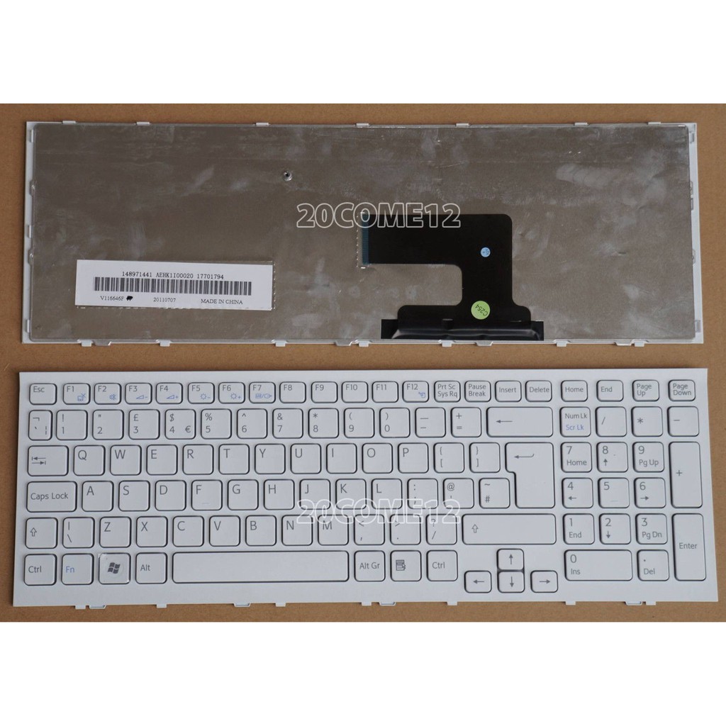 (KEYBOARD) BÀN PHÍM LAPTOP SONY EH (CÓ KHUNG) dùng cho VPCEH (1 lỗ ốc)