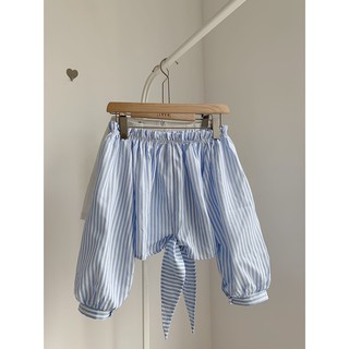 Áo trễ vai kẻ sọc dài tay đuôi lưng nơ TKA250 1994closet