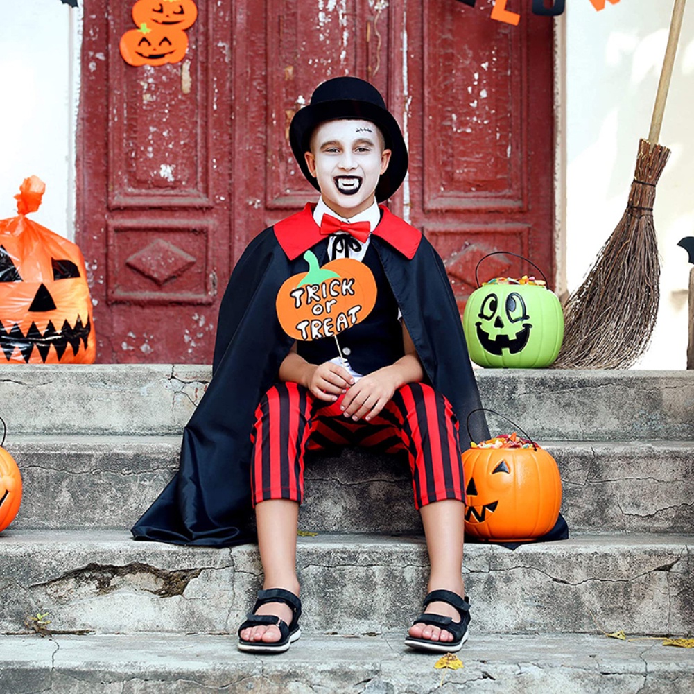 1 Đôi Halloween Ma Cà Rồng Răng Nanh Răng Giả Đạo Cụ Trang Phục Hóa Trang Tự Làm Cosplay Đạo Cụ Giả Răng Nhựa Răng Nanh Bằng Keo Dán JULYSTAR