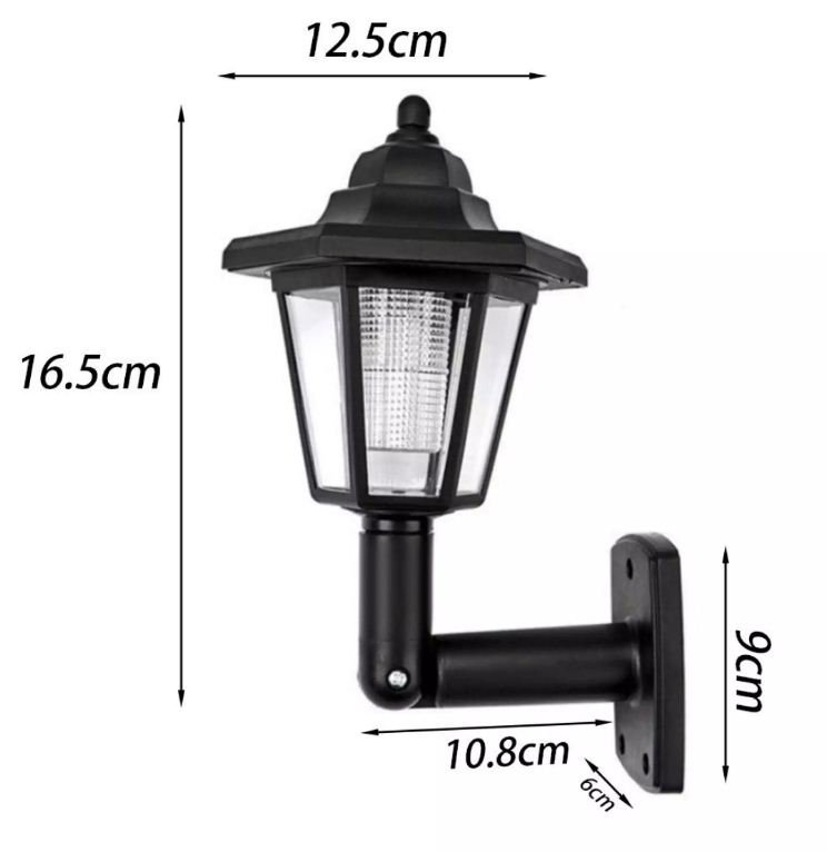 Combo 2Đèn Tường Led Cảm Biến Chuyển Động Năng Lượng Mặt Trời Hình Lục Giác Chống Nước Điều Chỉnh Được 180 ái