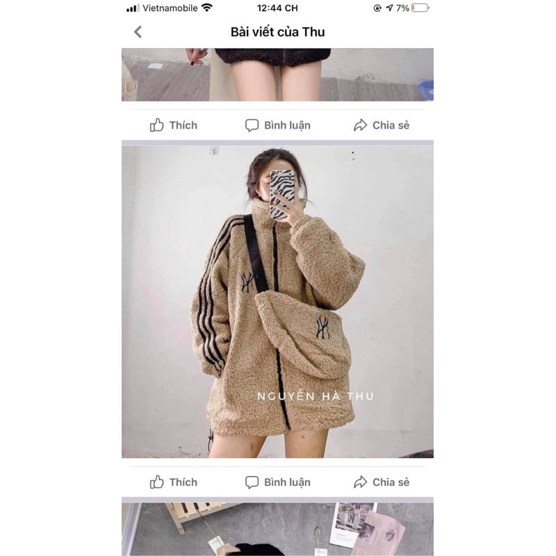 Pass áo lông logo mlb kèm túi