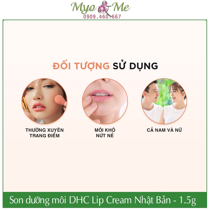 Son dưỡng DHC không màu Nhật Bản chiết xuất dầu olive giúp giảm thâm môi - DHC Lip Cream 1.5g
