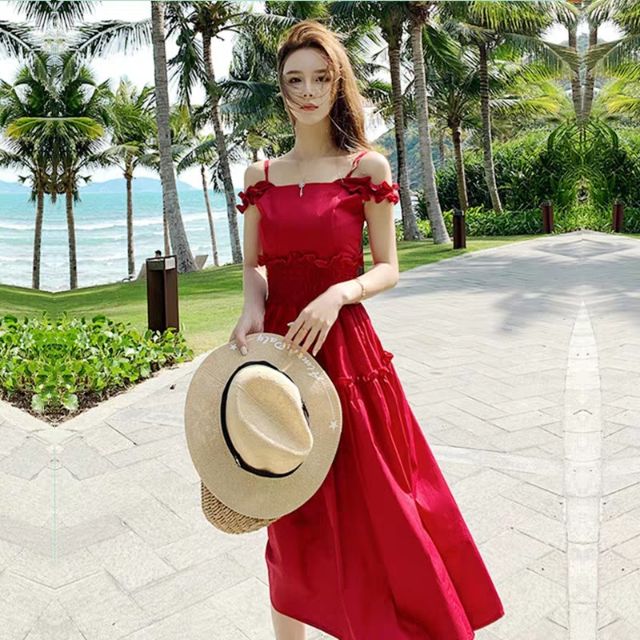 Thanh lý xả kho Đầm maxi hai dây bãi biển | BigBuy360 - bigbuy360.vn