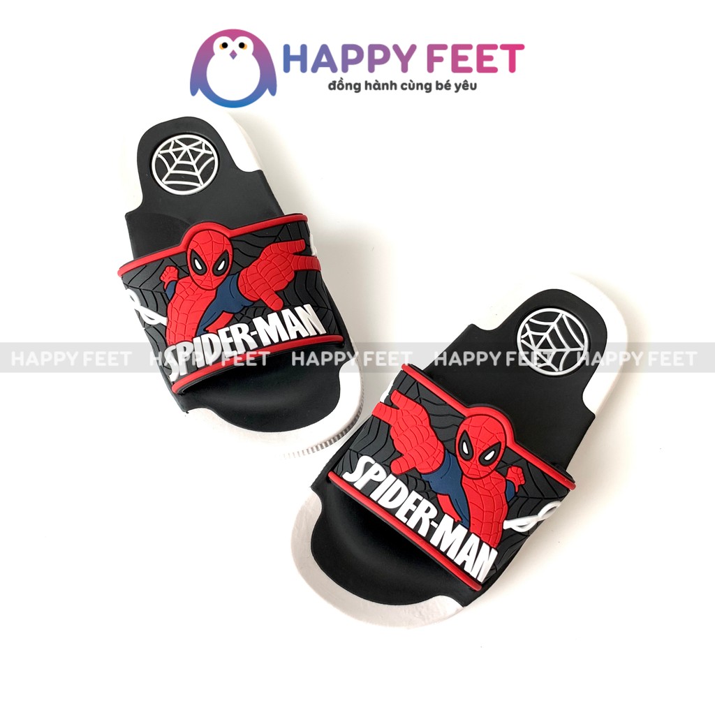 Dép lê bé trai Happy Feet no2033 hình người nhện siêu mềm chống trơn trượt