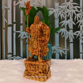 Tượng quan công cao 20 cm gỗ huyết long đế rồng (mẫu mới)