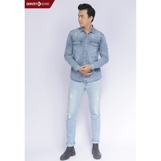 Áo sơ mi dai tay Nam T3121J1436 GENVIET JEANS
