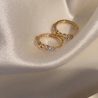 Khuyên Tai Dạng Chuỗi Đính Đá Zircon Phong Cách Pháp Tinh Tế Thời Trang / Bông Tai