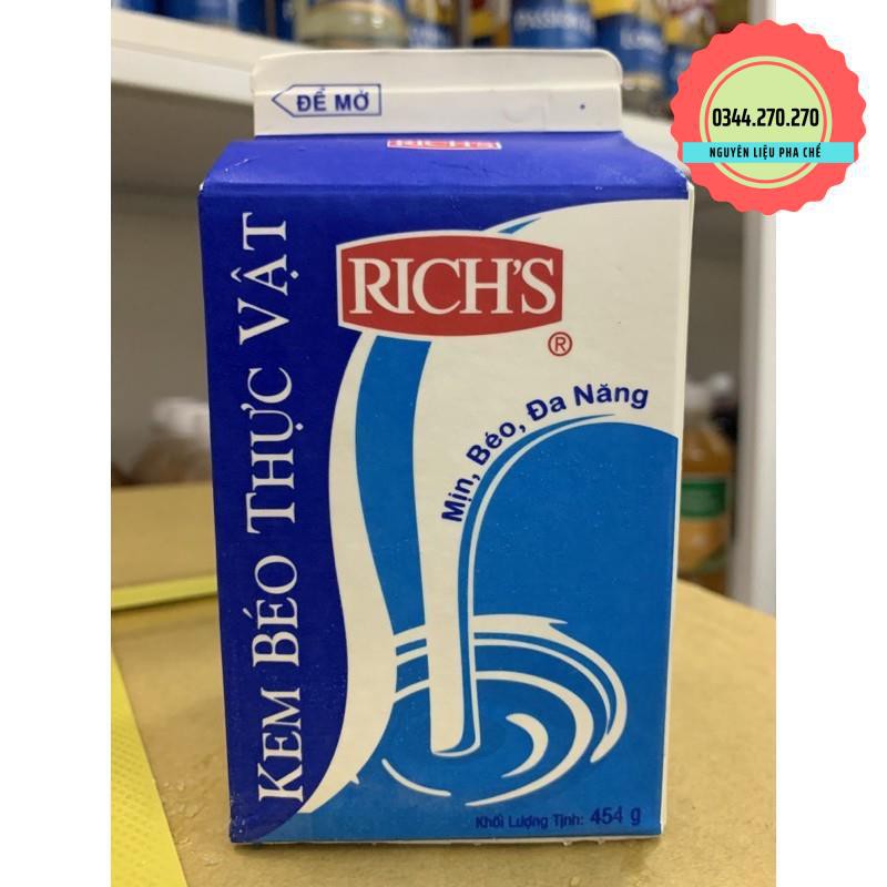 Kem béo thực vật Rich’s – hộp lùn 454g