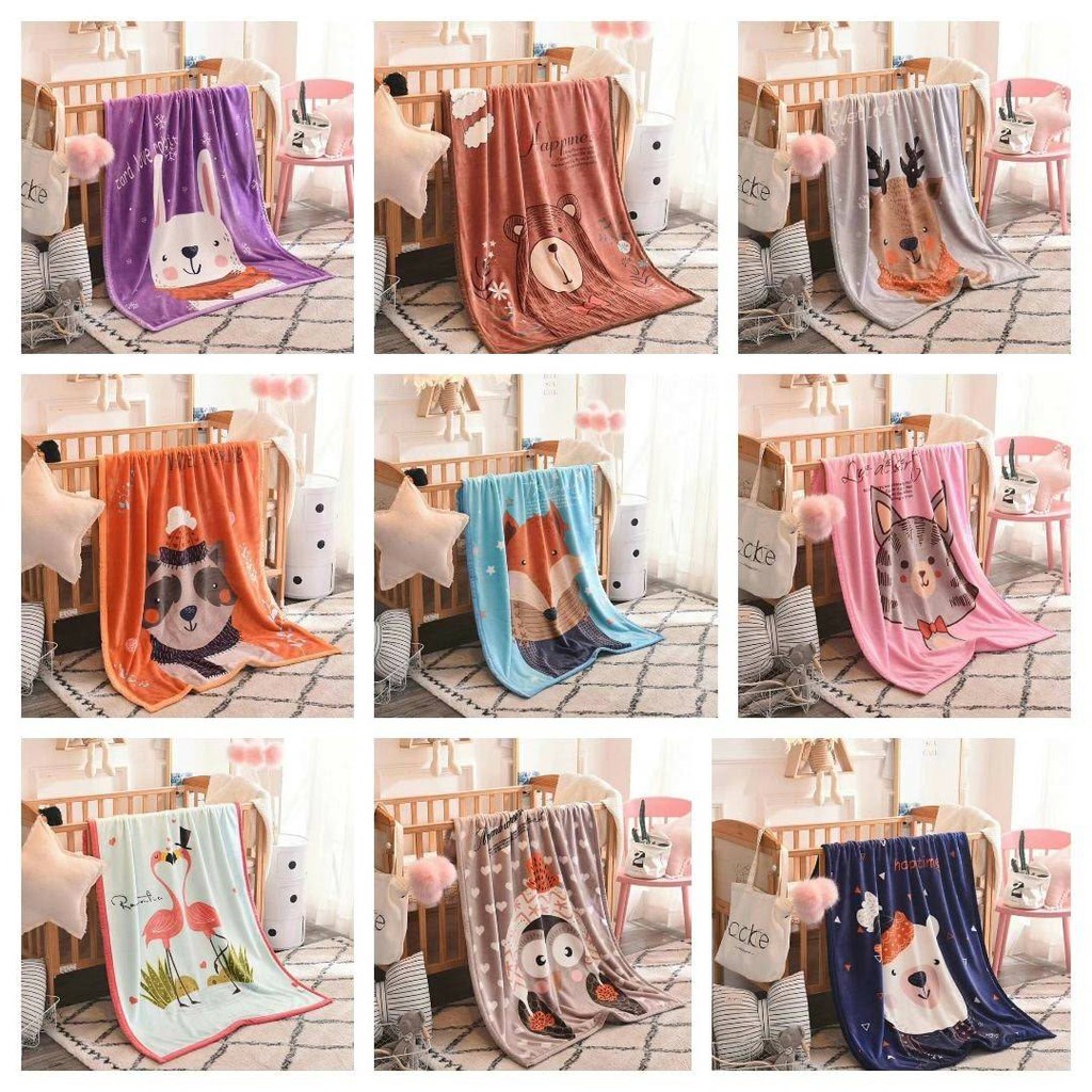Chăn lông tuyết cho bé 1mx1m4 hai mặt giống nhau,chăn/mền cho bé đi học,chăn trẻ em mềm mịn đáng yêu
