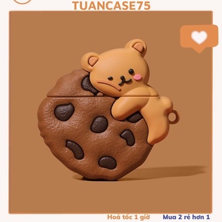 🔥 Case Ap 1/2 & Pro 🔥 Freeship 🔥 VỎ BỌC MODEL GẤU BÁNH QUY Cho Tai Nghe Không Dây (Bluetooth) - Tuancase75