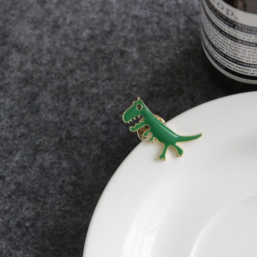 Pin cài áo hình khủng long xanh thời trang dành cho nữ