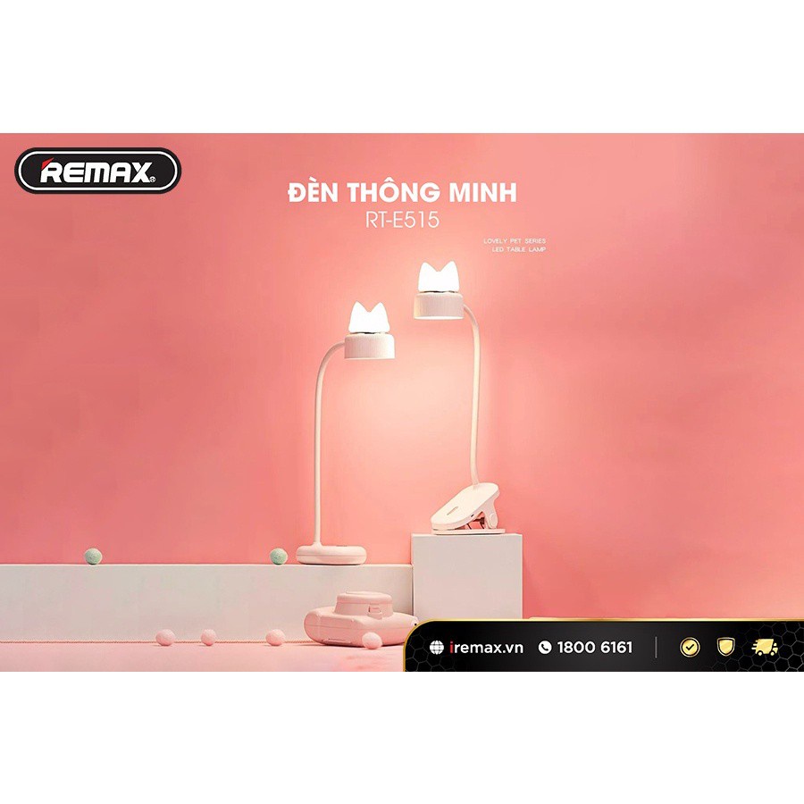 Đèn Led Remax kẹp bàn có tích hợp pin sạc RTE535 | Chính hãng BH 6 tháng