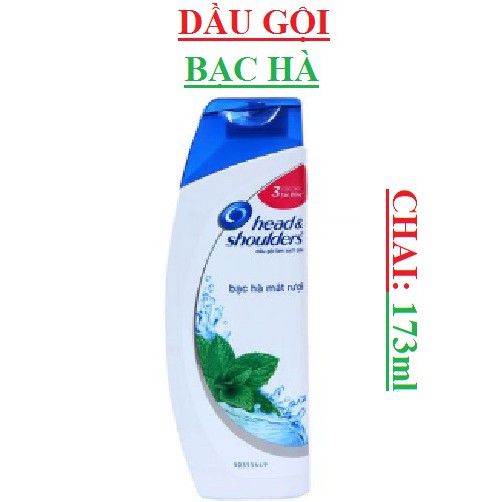 Dầu gội,dầu xả Head&shoulders 173ml; bạc hà,mượt óng,ngăn rụng tóc,sảng khoái,táo,da đầu ngứa