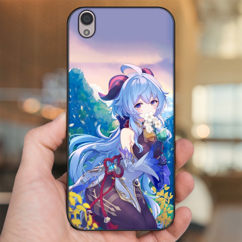 Ốp lưng Oppo A37 Neo 9, F1 Plus viền đen in hình Ganyu Genshin Impact