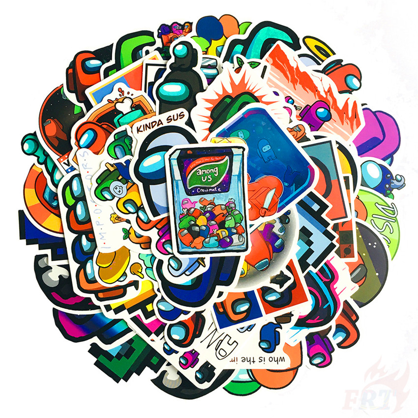 Set 50 hình dán họa tiết trò chơi Among Us - Series 05 chống nước hợp thời trang DIY