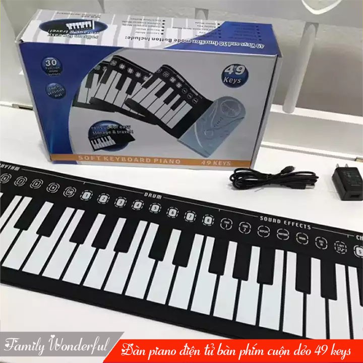 Đàn Piano điện tử bàn phím cuộn dẻo 49 keys HOT