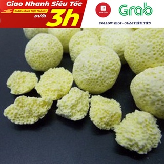 Vật liệu lọc sứ bi vàng 100g - sứ viên bi hình tròn vàng - vật liệu lọc hồ cá