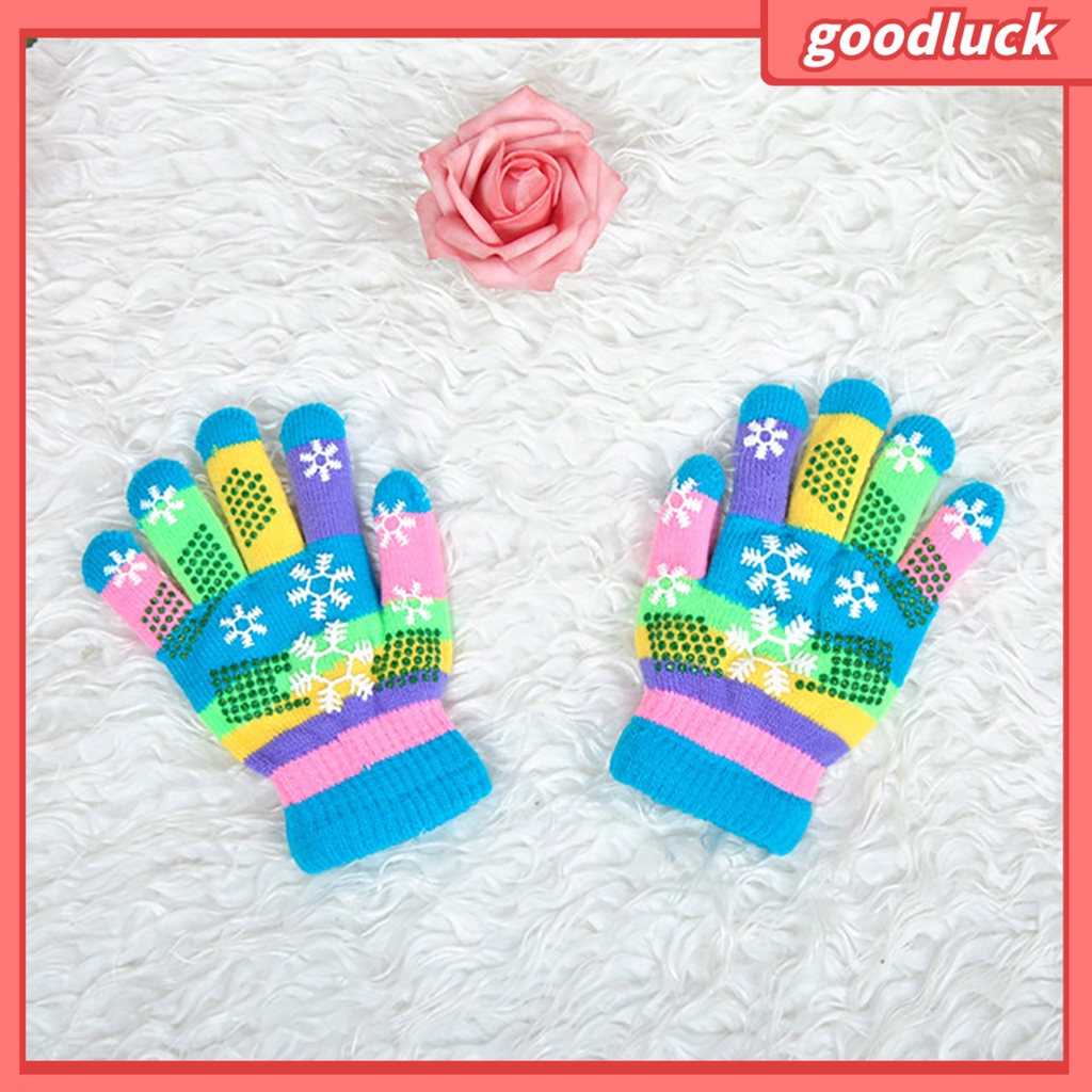 Găng Tay Hoạ Tiết Hoa Tuyết Cho Bé