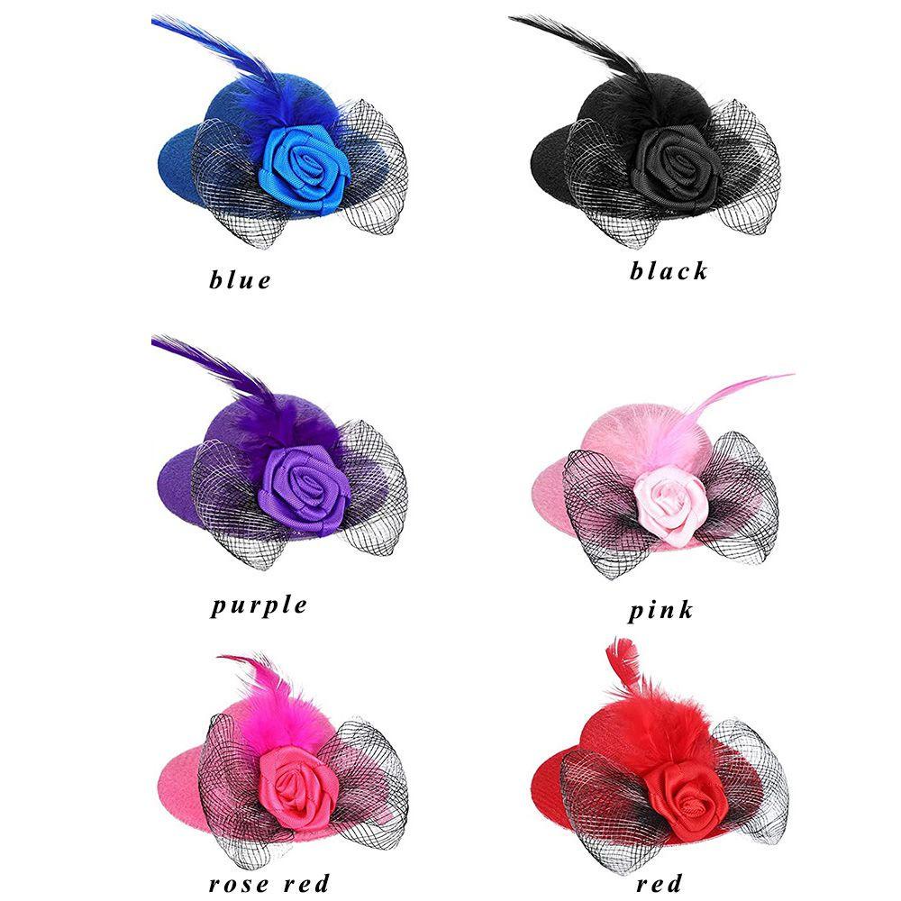 Mũ Đội Có Dây Co Giãn Đính Lông Vũ Có Thể Điều Chỉnh Dành Cho Gà/Chim/Gà Nhiều Màu Sắc