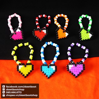 Vòng kandi perler trái tim nhỏ - phụ kiện rave edm festival raver kandi perler DJ
