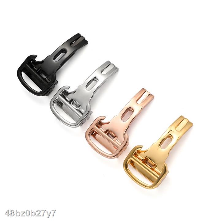Chính Hãng Khóa Bướm Bằng Thép Không Gỉ 14 / 16 / 18 / 20mm Cho Đồng Hồ Cartier