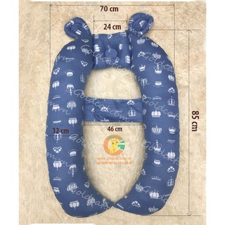 Gối chặn ôm tai gấu Goldcat cho bé từ 3 tháng tuổi 70x85x46cm