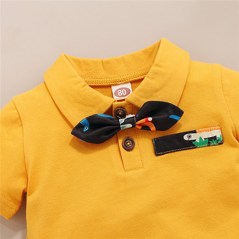 Mikrdoo Bộ áo thun tay ngắn + quần short in hoa cho bé