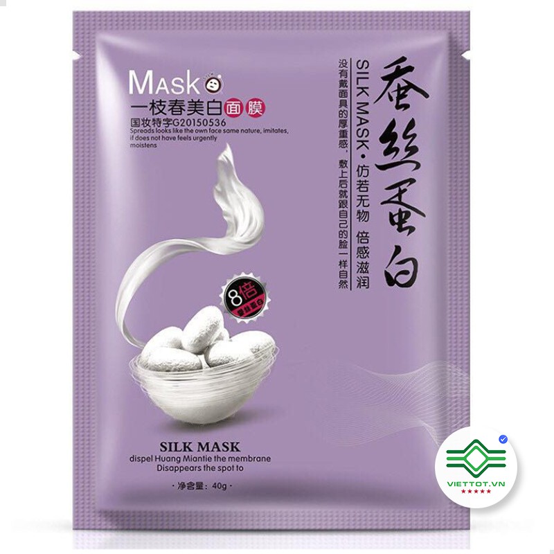 Mặt nạ giấy dưỡng da mụn cấp ẩm thải độc tơ tằm ONE SPRING SILK MASK VT137