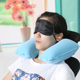 Bộ 3 gối hơi có kèm bịt mắt bịt tai tiện dụng