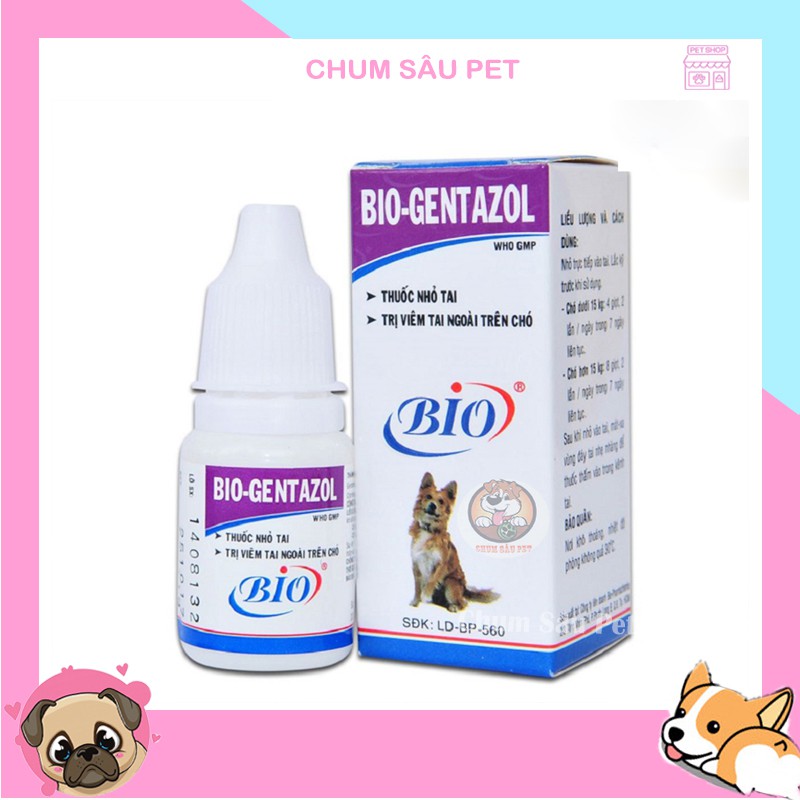 Nhỏ Tai Bio-Gentazol Cho Chó Mèo