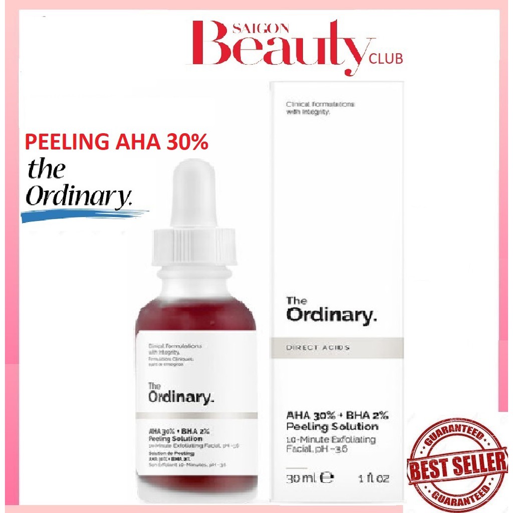 [TOP 1] Tẩy da chết hoá học The Ordinary AHA 30% + BHA 2% Peeling Solution