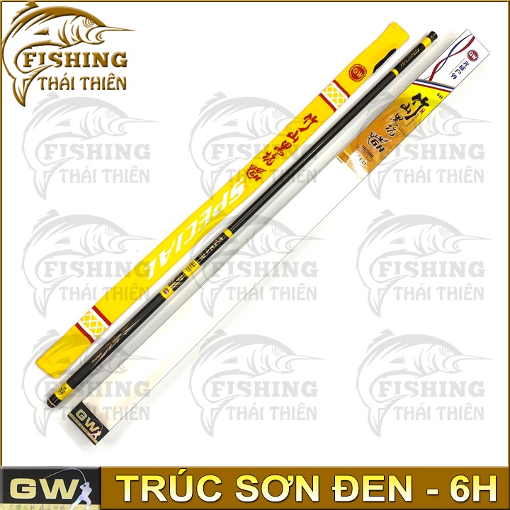 Cần Câu Tay GW Trúc Sơn Đen Chất Liệu Carbon Độ Cứng 6H Phiên Bản 2021 Chuyên Dùng Săn Hàng 4m5, 5m4, 5m7