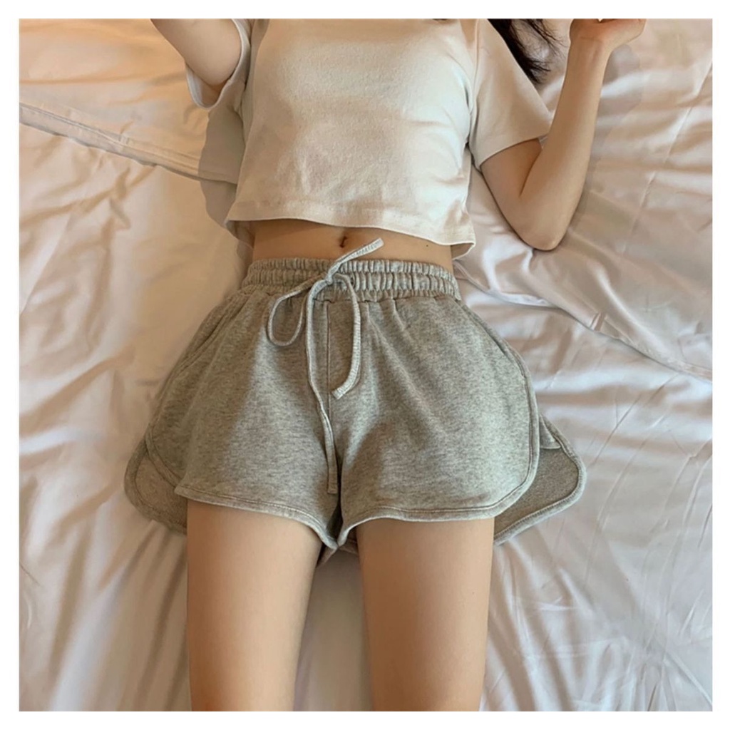 Quần đùi thể thao ZHELIHANGFEI lưng cao ống rộng thời trang mùa hè dành cho nữ