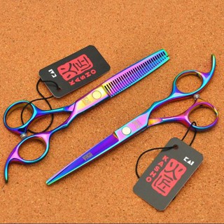 Bộ kéo cắt tóc kasho màu titan (mua bộ kéo được tặng 1 bao da 1 lược toni guy 1 dụng cụ chỉnh kéo)...