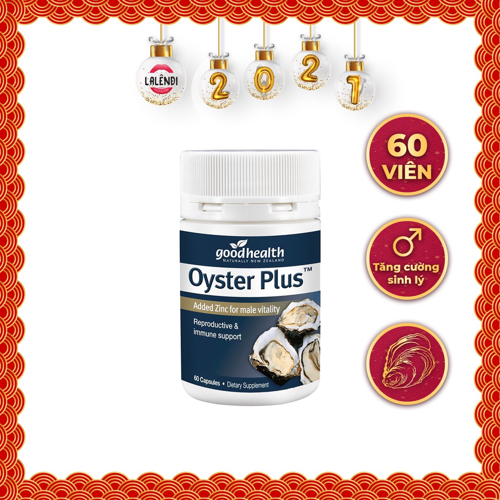 Tinh chất hàu New Zealand Good Health Oyster Plus tăng cường sinh lý nam giới (60 viên/lọ)  | Lalendi Store & Rendi
