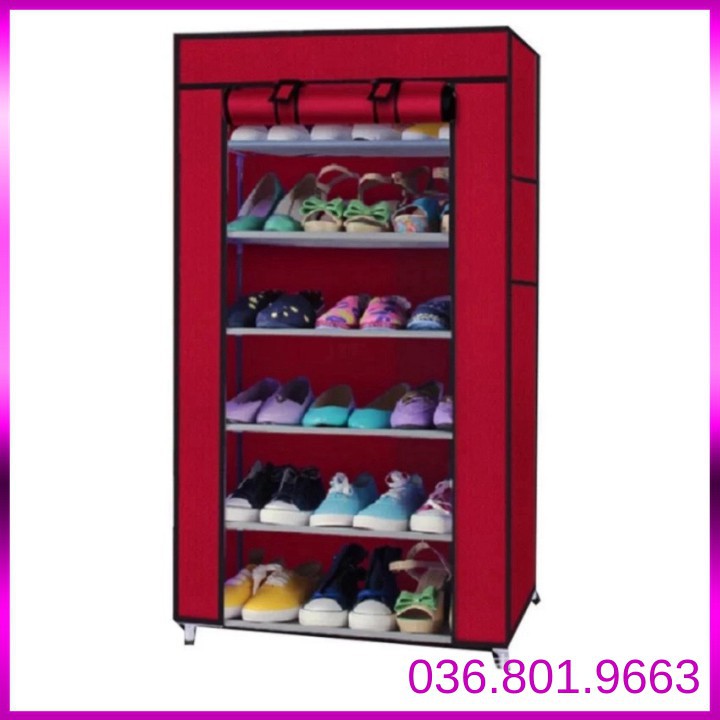 Tủ giày vải 7 tầng 6 ngăn