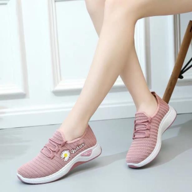 Giầy Nữ 👟FREESHIP👟 Giầy chạy bộ hoa cúc siêu mềm, siêu bền