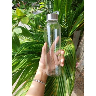 Chai thủy tinh detox 500ml - Chai dây xách - Bể em đền