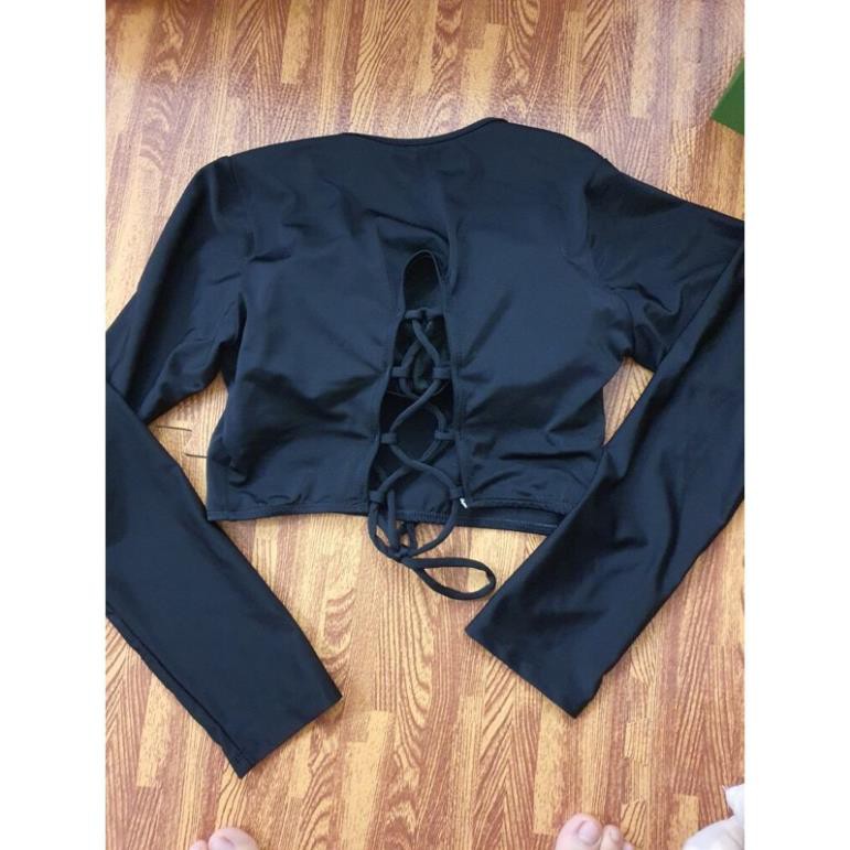 Áo Bơi/ Áo Tập/ Thể Thao Nữ Tay Dài Săn Mút Ngực (phom crotop thiết kế lưng Đan dây cực đẹp )  ཾ ་ | BigBuy360 - bigbuy360.vn